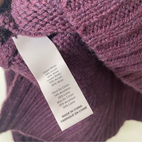 CINQ‎ a SEPT Gianni Fair Isle Sweater Burgundy Wool Sequins Geometric small NEW - Picture 9 of 10